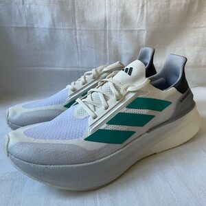 Adidas UltraBoost 5X Athletic Running Shoes Men's Size 12.5 White Teal JI3244